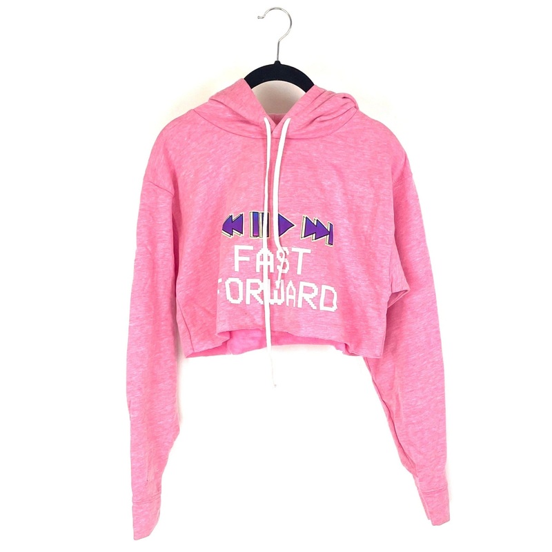 Pink Cropped Hoodie – Size 0, 2, 4, 6 Small (Size 0)