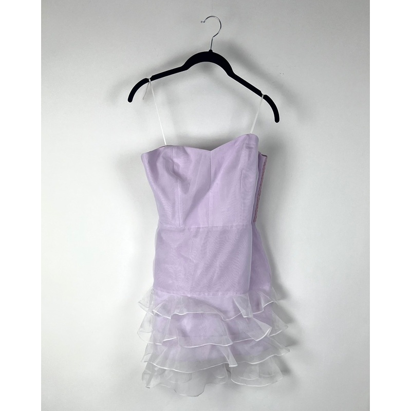 Strapless Lavender Mini Dress – Small