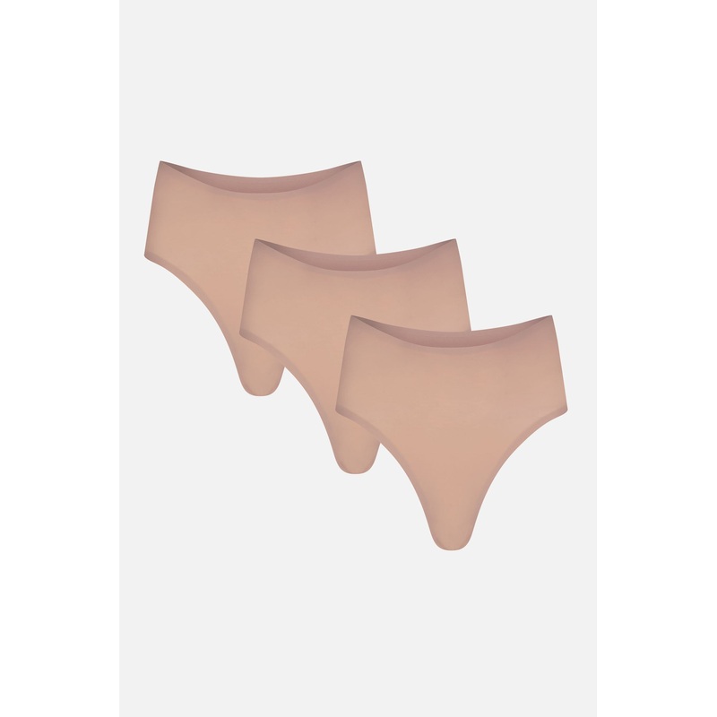 Base High Rise Brief in Buff (Pack) XS Buff 3-Pack
