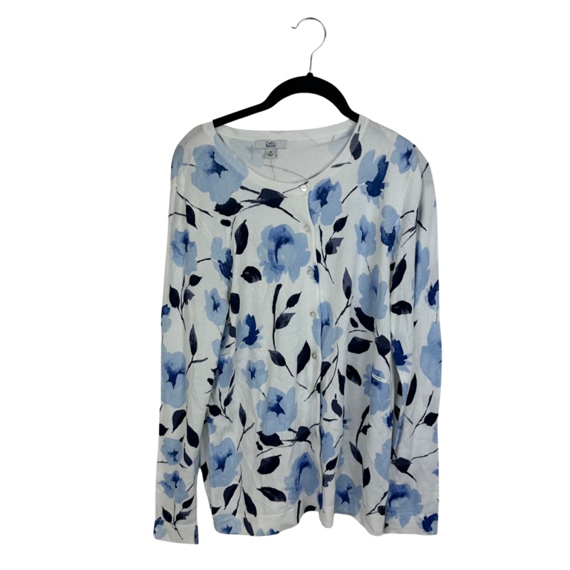 Blue Floral Cardigan – Size 10-12