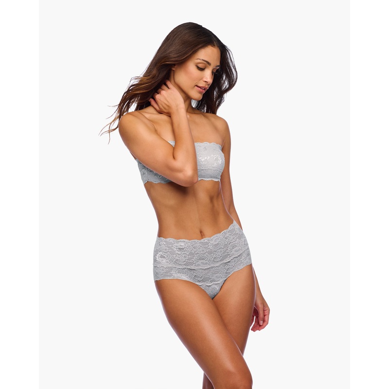 Braguita Estilo Bikini De Talle Alto Dove Gray S