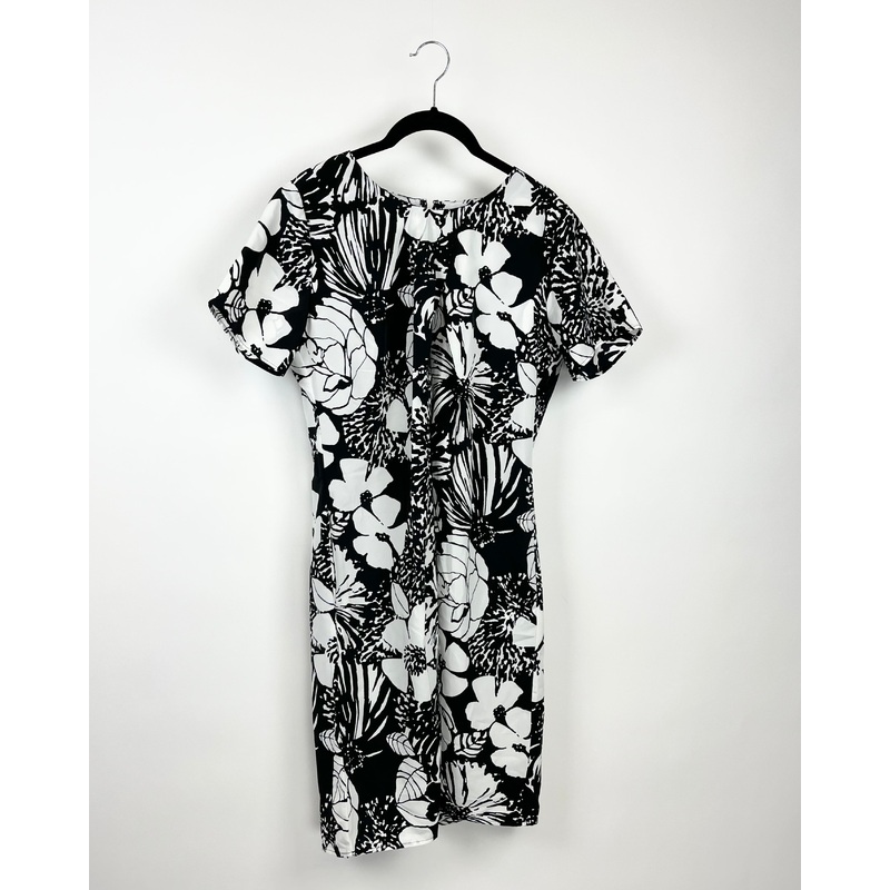 Black and White Midi Dress – Size 4