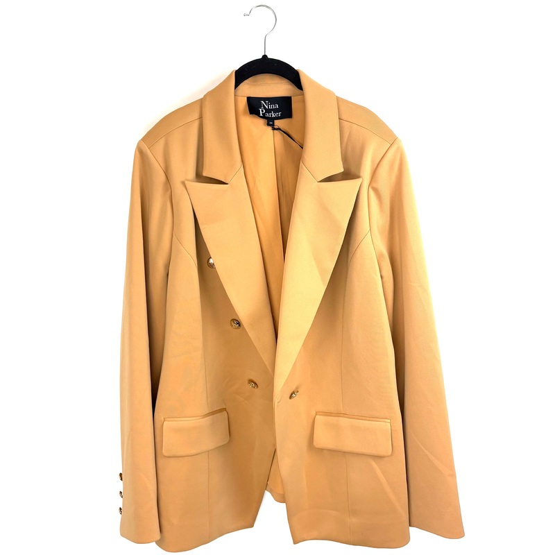 Caramel Blazer With Gold Buttons- 2X