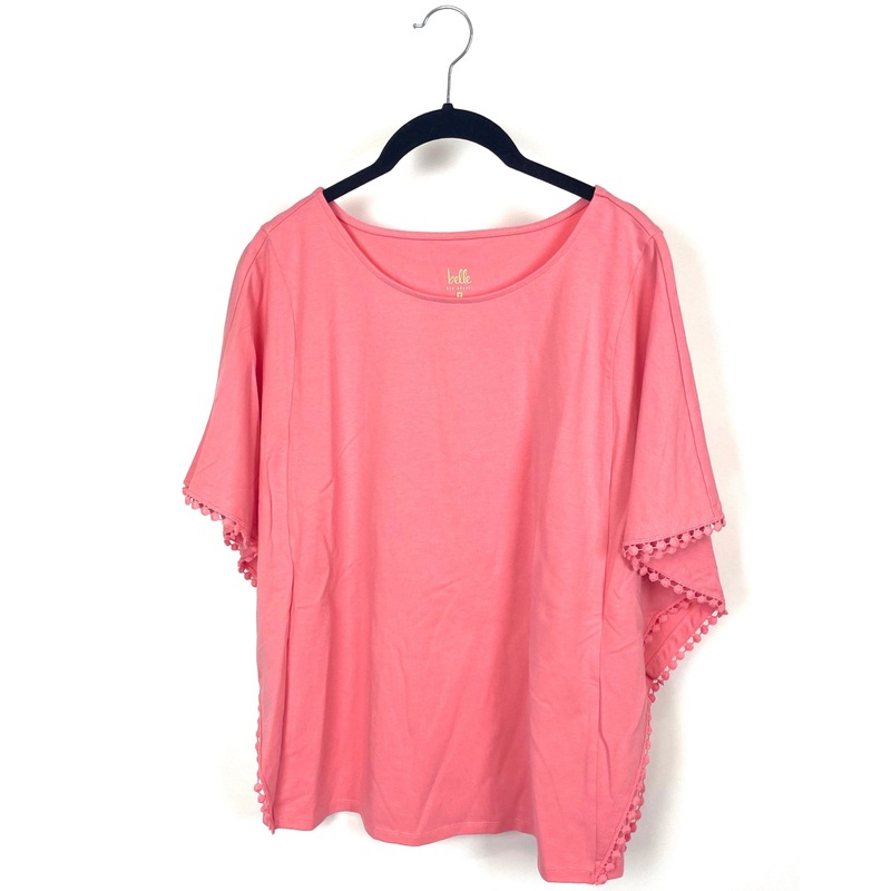 Coral Short Sleeve Winged Shirt – Large/Extra Large large (size 14-16)