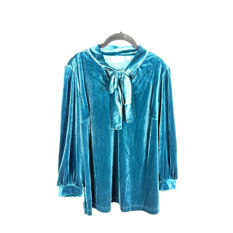 Dark Cyan Velour Top – Size 6/8