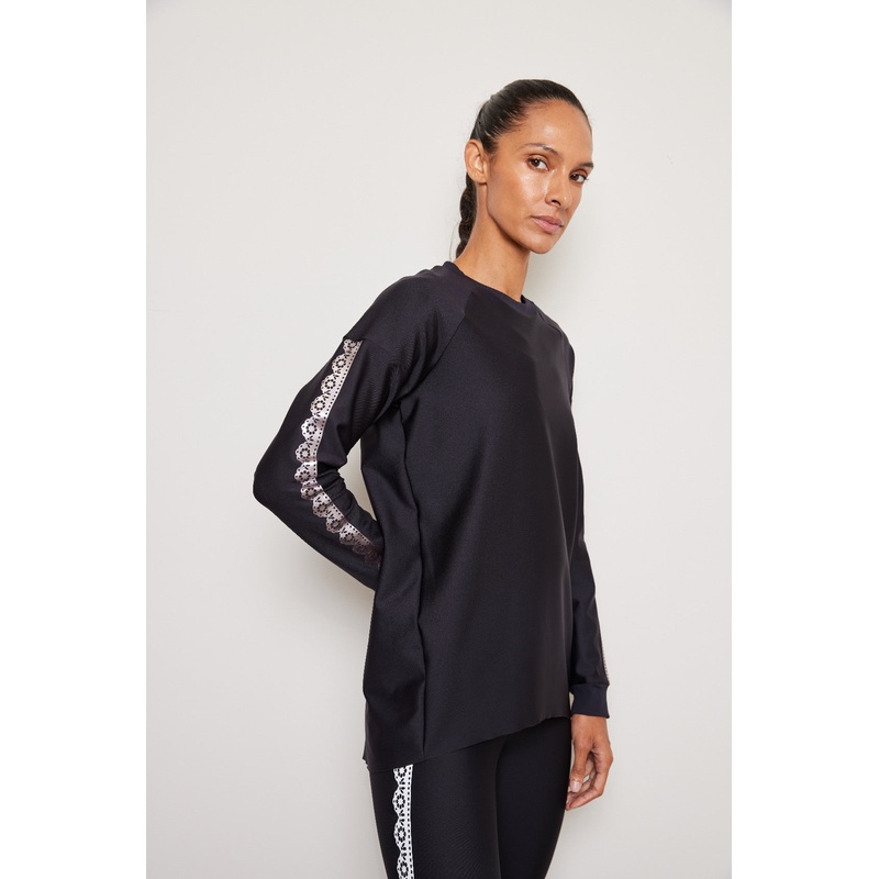 LACE BONDING CAPELLA TOP Nero/Graphite XS