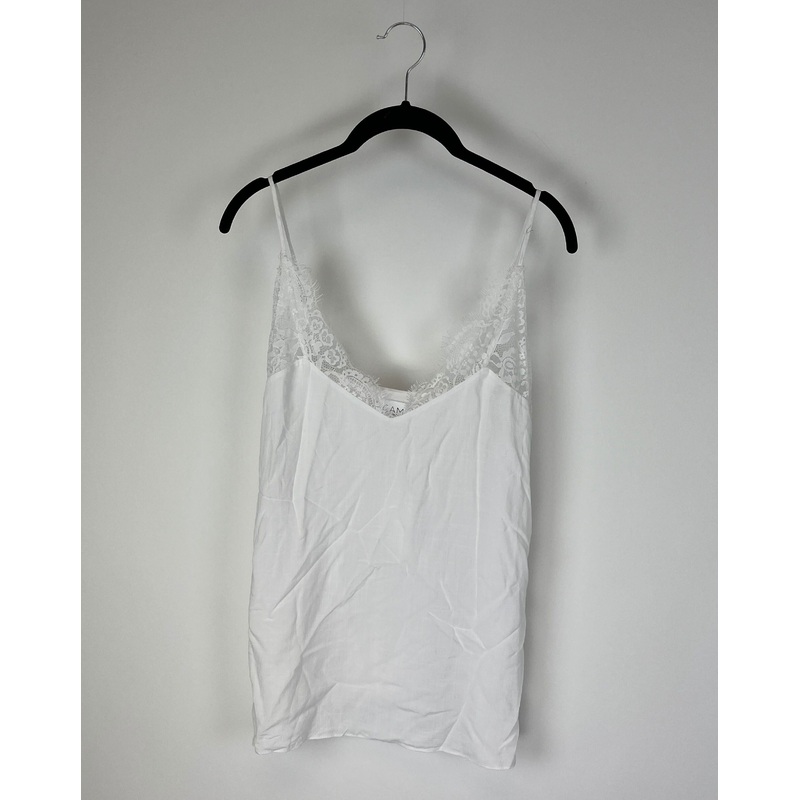 White Lace Detail Blouse – Size 4