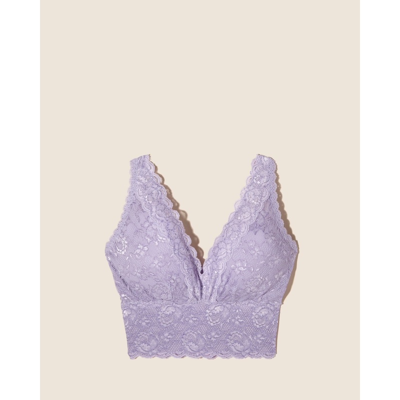Bralette A Corpetto Curvy Con Scollatura A V Lavender XS