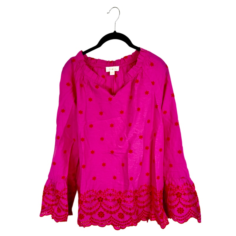 Fuchsia Floral Embroidered Tunic Top – Size 6/8
