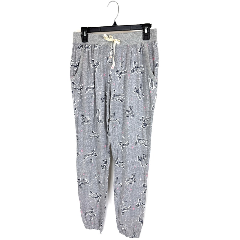 Grey Bow Print Pajama Pants – Small