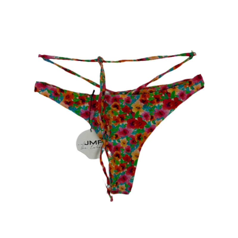 Multi Colored Floral Thong Bikini Bottom – L, XL, XXL Large (Size 6/8)