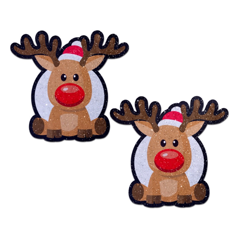 Reindeer: Red Nose Rudolph Nipple Pasties by Pastease