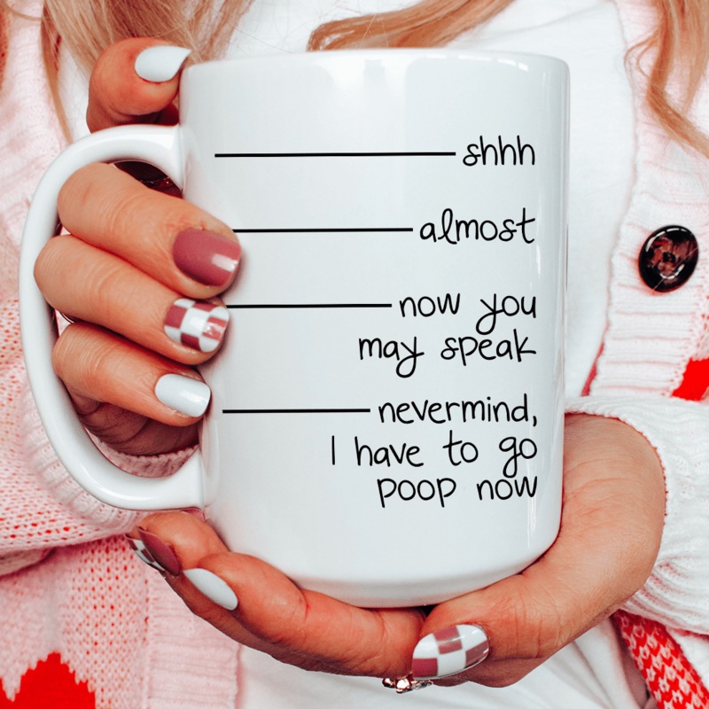 Shhh Mug 15 oz White One Size