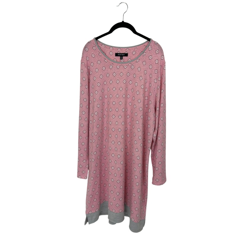 Baby Pink Patterned Nightgown – 1X