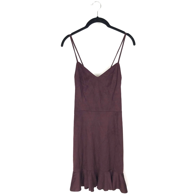 Deep Mauve Ruffle Dress – Small