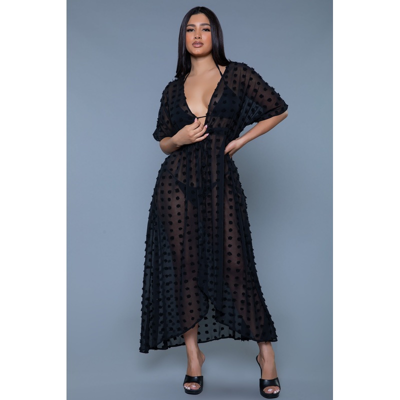 Laila Cover-Up Maxi Dress Black S/M