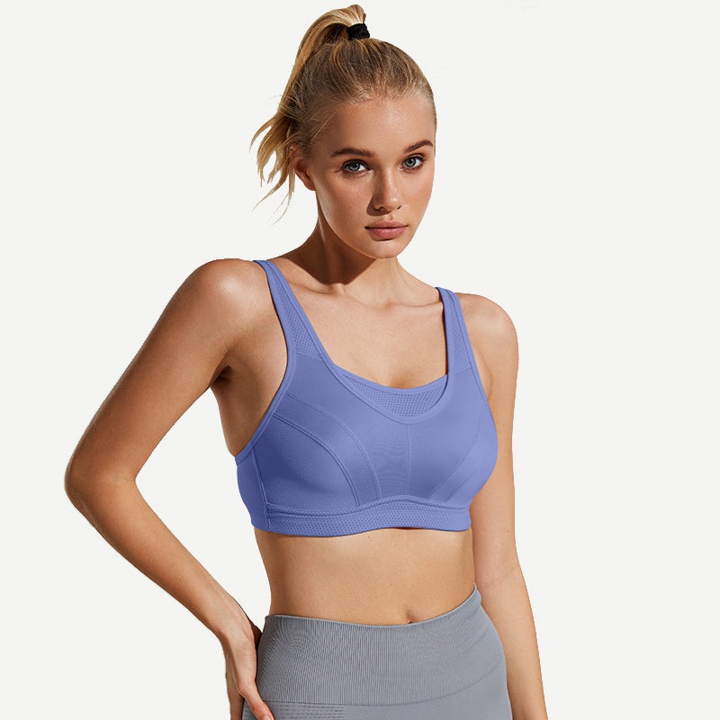 High Impact Large Bust Full Coverage Workout Bras Purple 34B/75B