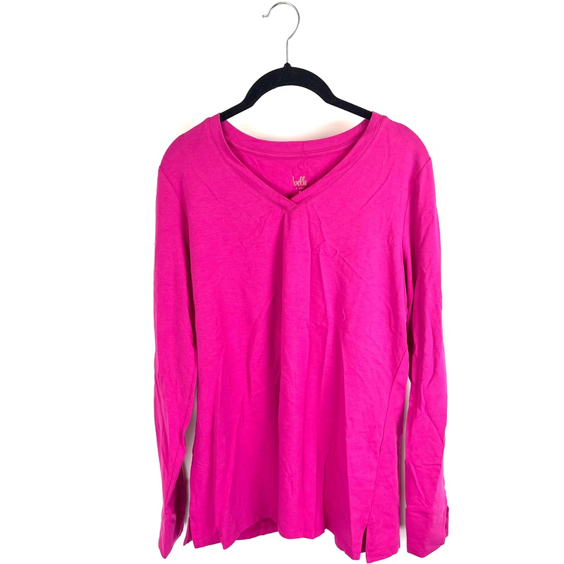 Magenta V-Neck Top- Size 6/8