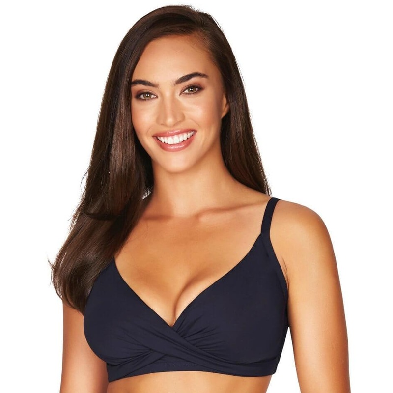 Sea Level Essentials Twist Front DD-E Cup Bikini Top – Night Sky Navy 4