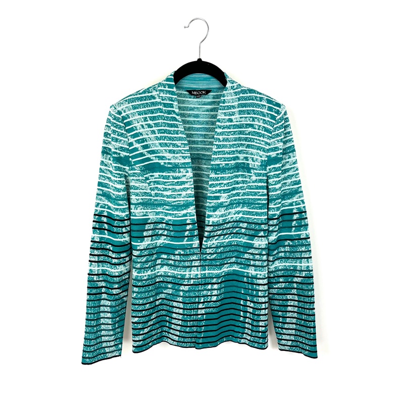Teal And White Cardigan – Size 0