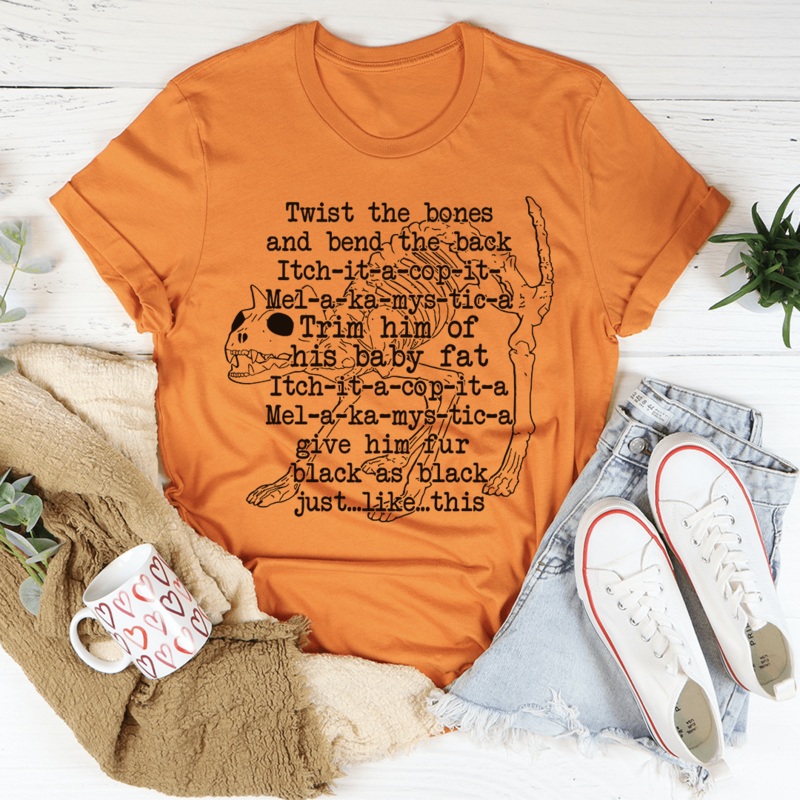 Twist The Bones And Bend The Back Tee Burnt Orange S