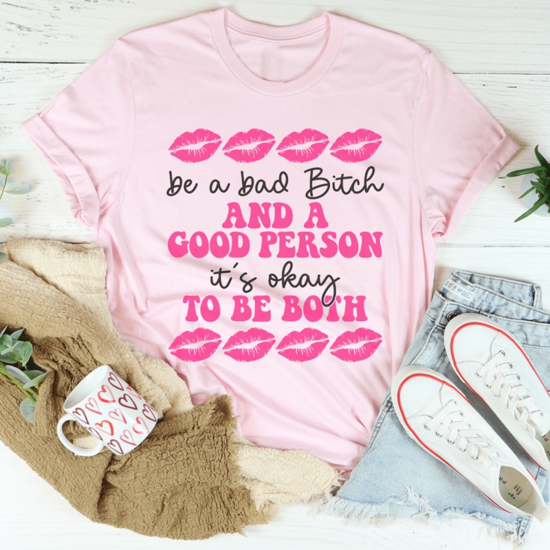 Be A Good Person Tee Pink S