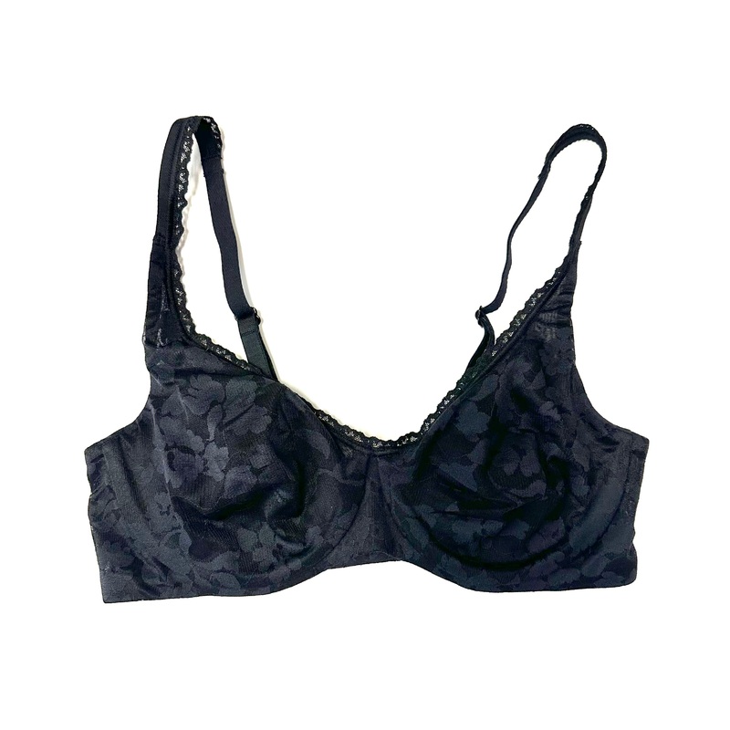 Black Floral Underwire Multi Wear Strap Bra – 34C
