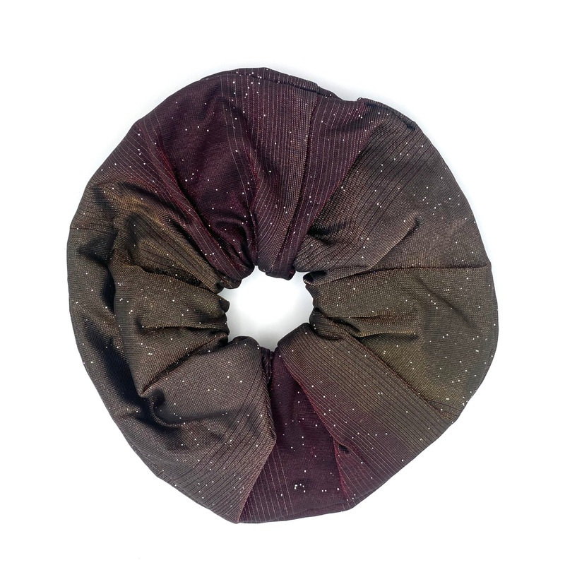 Brown and Purple Jumbo Scrunchie