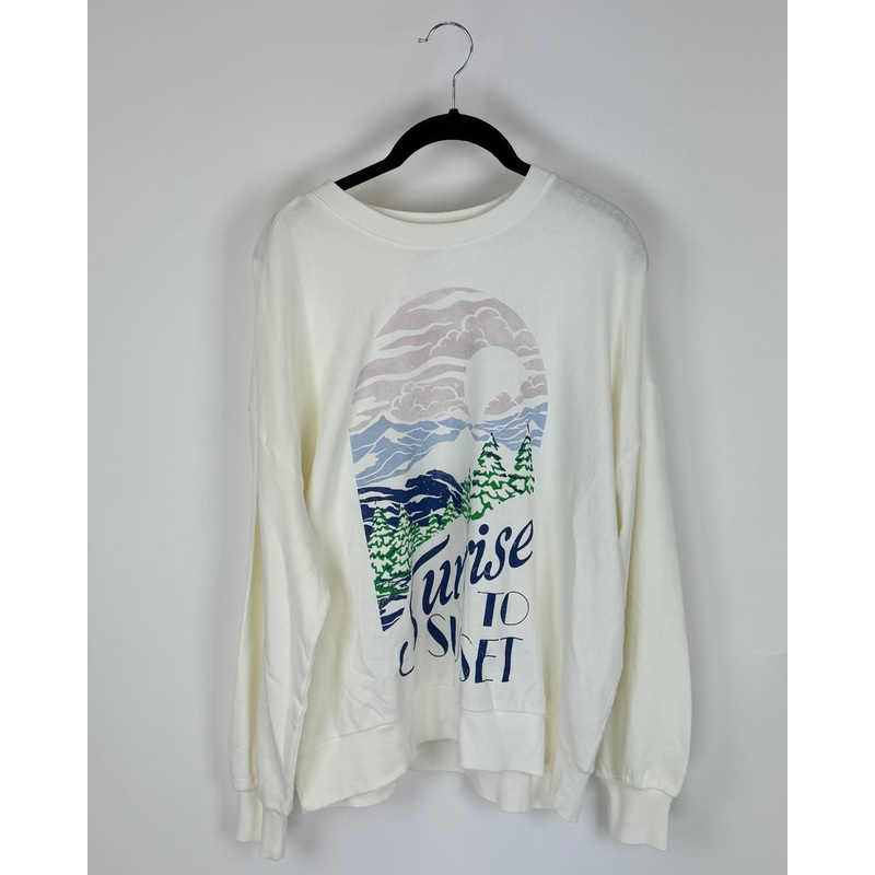 Cream Sunrise To Sunset Sweatshirt – Size 4/6