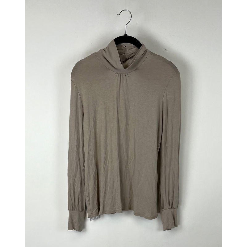 Sand Turtleneck Long Sleeve Top – Size 4