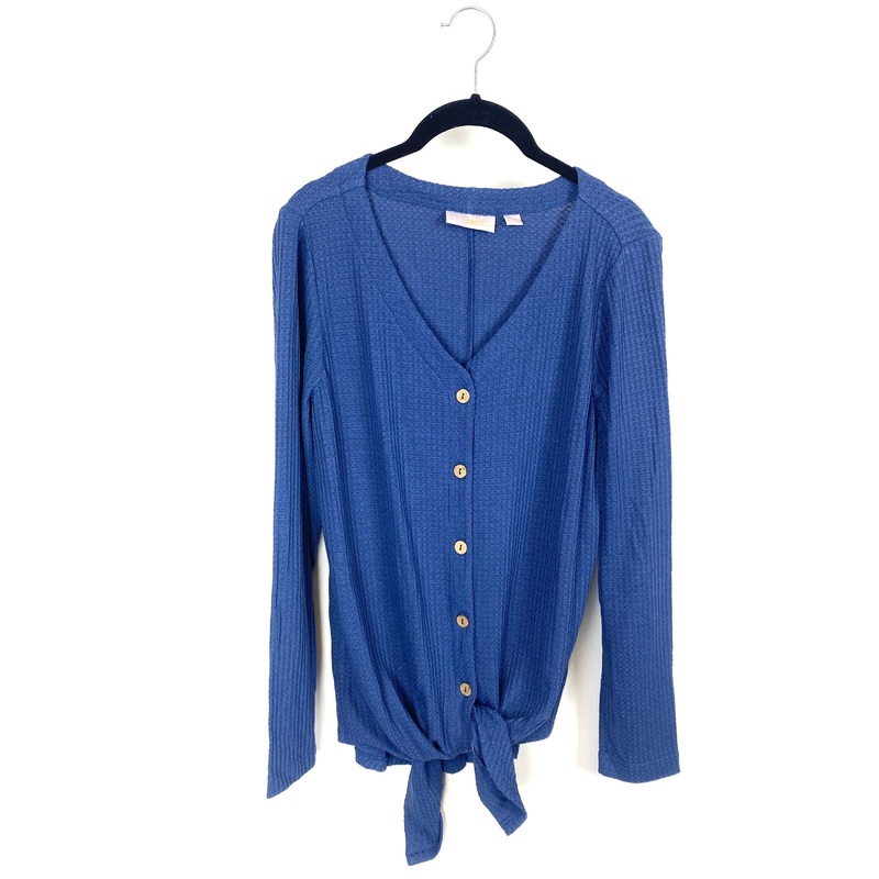 Slate Blue Waffle Knit Top – Small/Medium