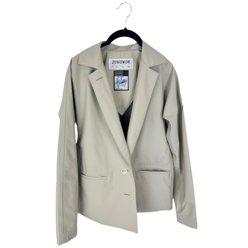 Tan Button Down Blazer Raincoat – Size 4