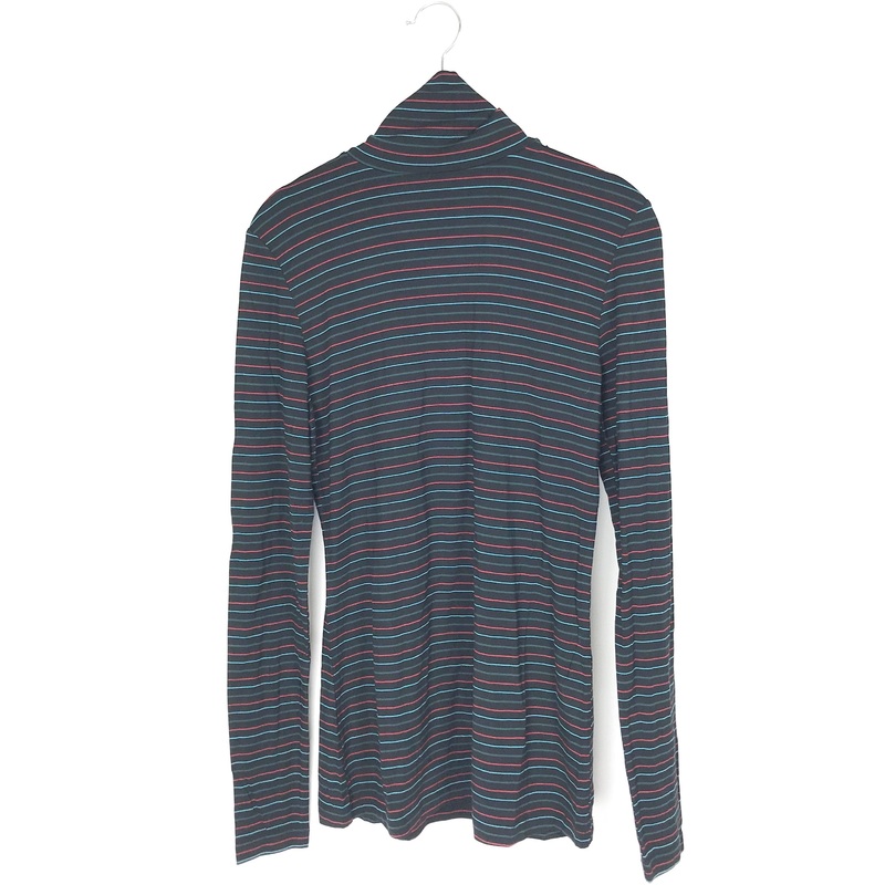 Black and Colorful Striped Turtle Neck – Small