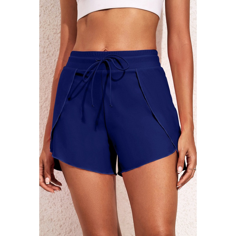 Drawstring Waist Swim Shorts Navy S
