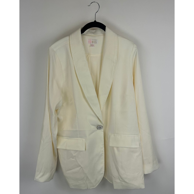 Off White Blazer Jacket – Size 14/16