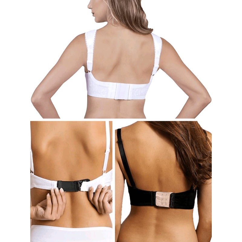 Women’s Bra Extender Bra 3 Pcs Pack Black/White White 3*2A(28A)