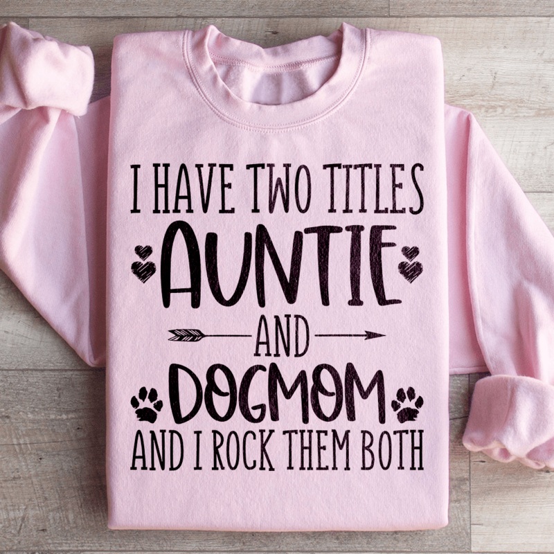 Auntie & Dogmom Sweatshirt Black S