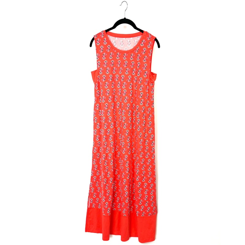 Coral Floral Dress – Small/Medium