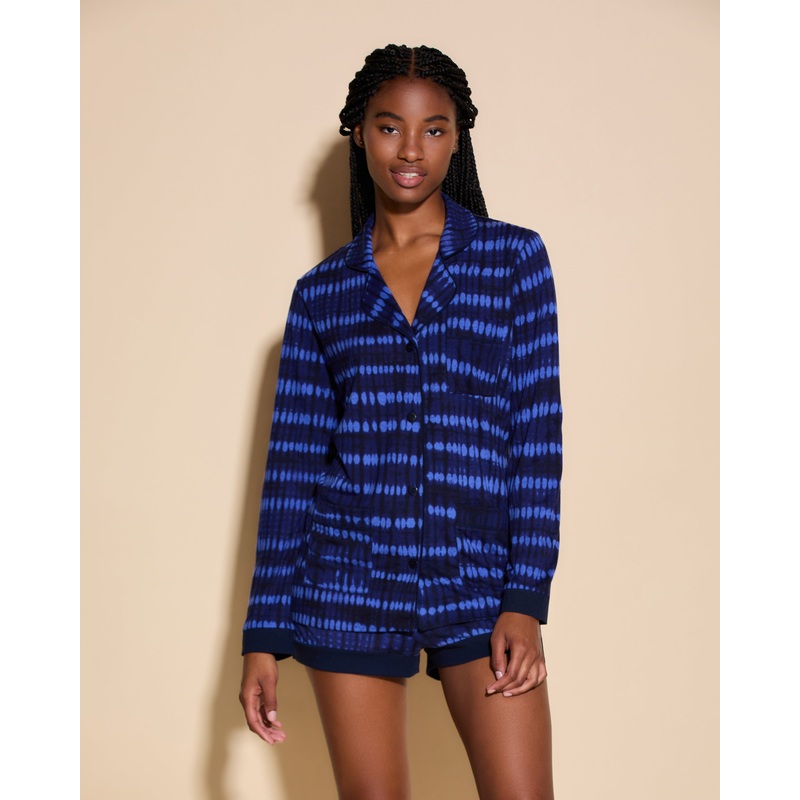Ensemble Pyjama Haut  Manches Longues Et Boxer 3 Poches Lola XS