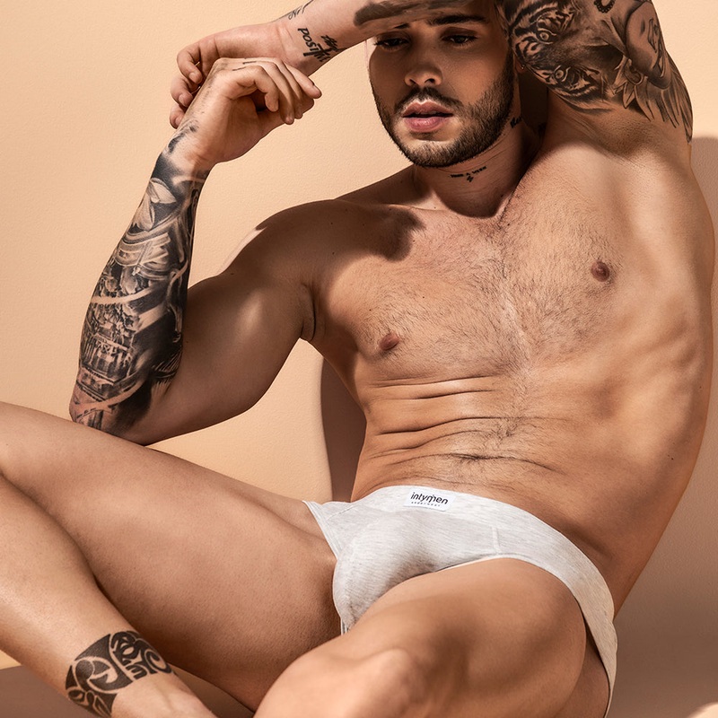 Intymen INJ076 Cozy Brief Small Beige Jaspe