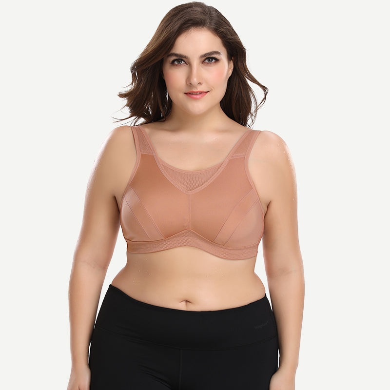 Plus Size Non Padded Yoga Sports Bra Orange 42B/95B