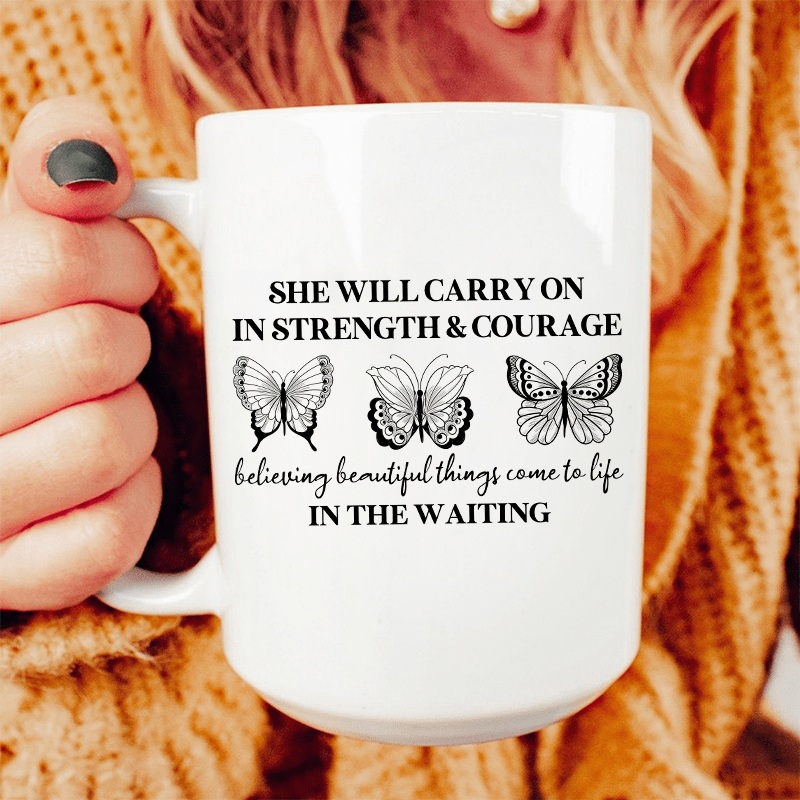 She Will Carry On Ceramic Mug 15 oz White One Size