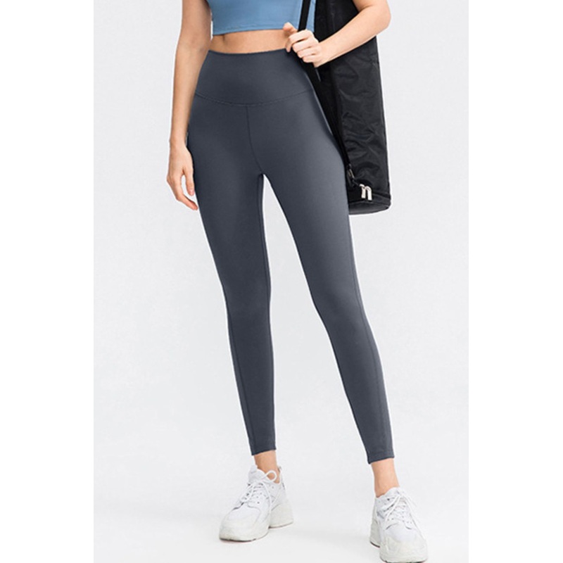 Slim Fit Wide Waistband Long Sports Pants Dark Gray 2/XS
