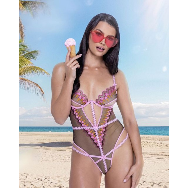 Strawberry Sherbet Teddy X-Small Pink/Black