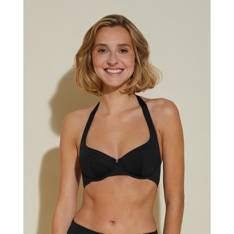 Top De Bikini Con Aros Negro XS