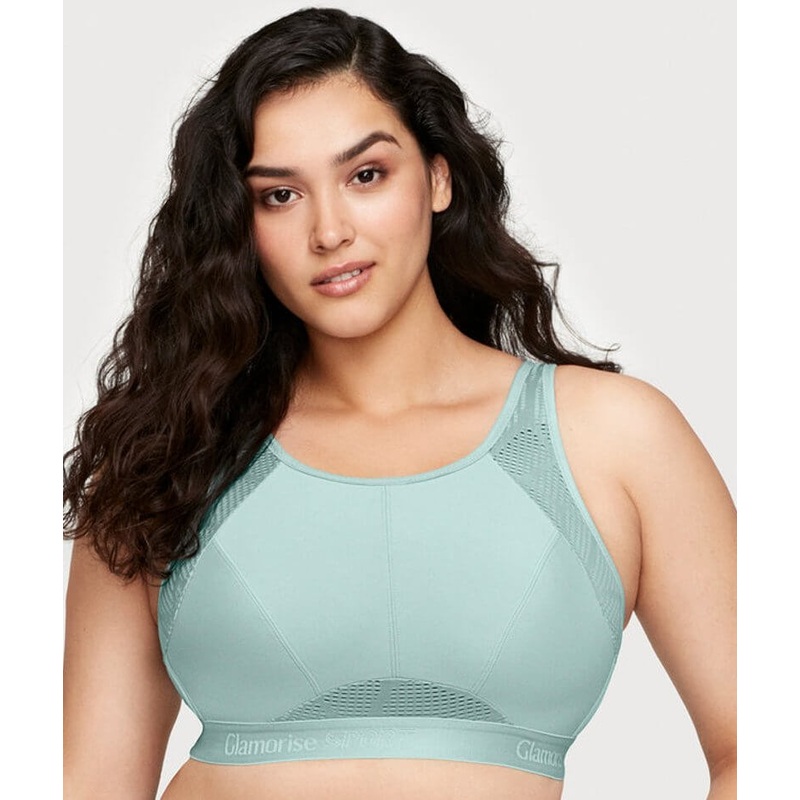 Glamorise No-Sweat Mesh Wire-free Sports Bra – Jade 34C