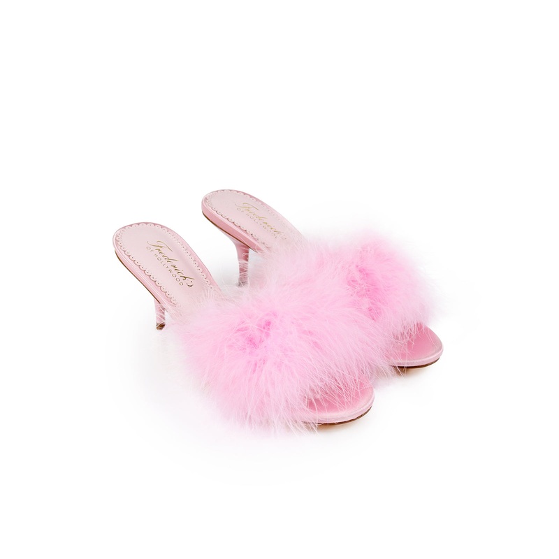 Luxor Feather Mule Baby Pink 5.5