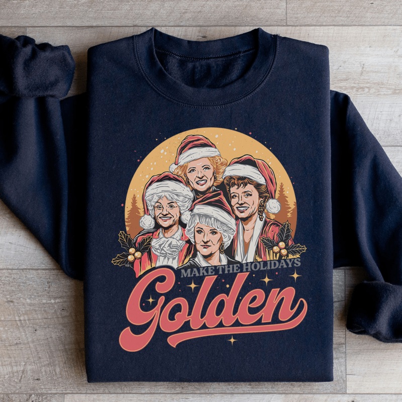 Make The Holidays Golden Sweatshirt S Sport Grey