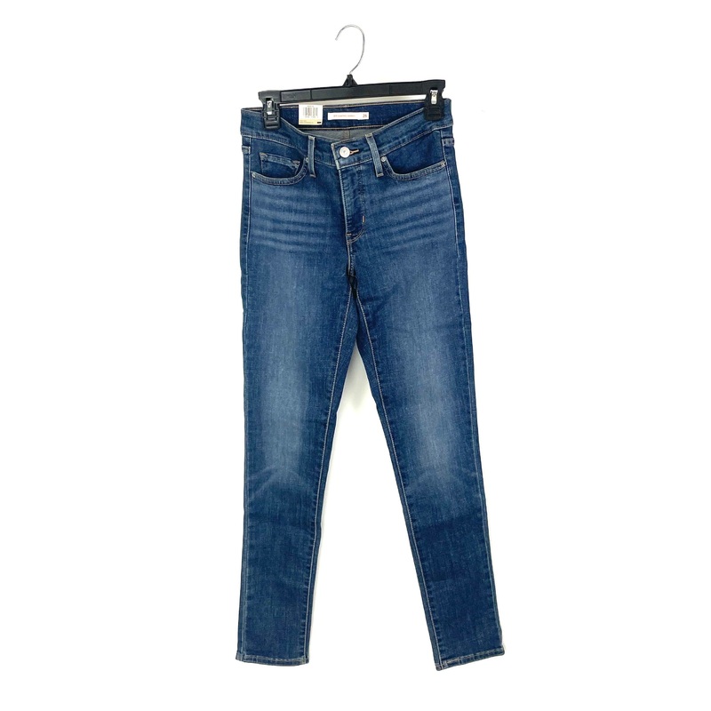Mid Rise Shaping Skinny Dark Blue Wash Jeans – Size 26