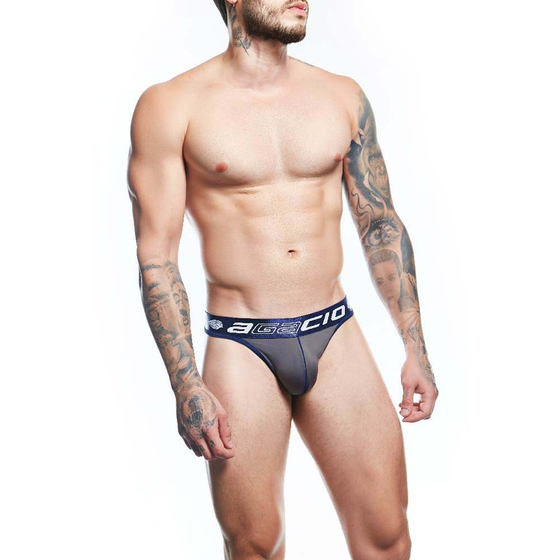 Agacio Thongs for Men AGK038 S Black